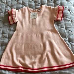 Brand new with tags Janie and Jack light pink sweater dress 12-18 months